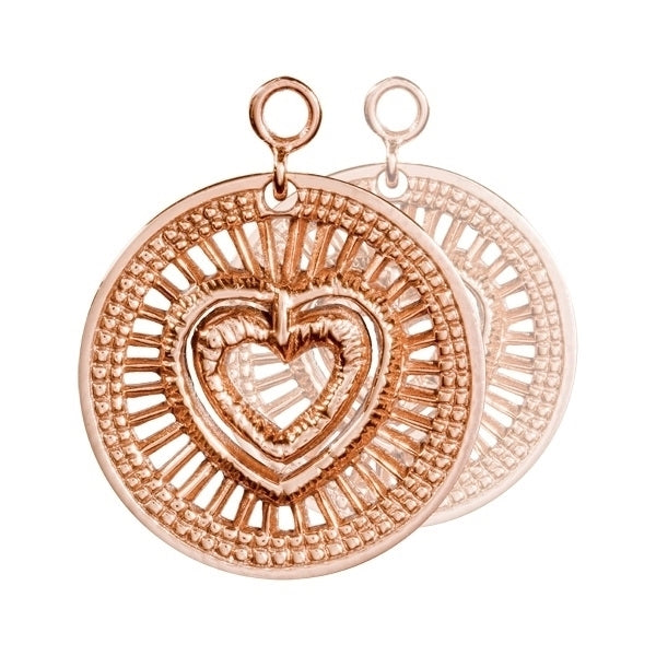 Nikki Lissoni Rose Gold My Heart Will Protect You Earring Coins