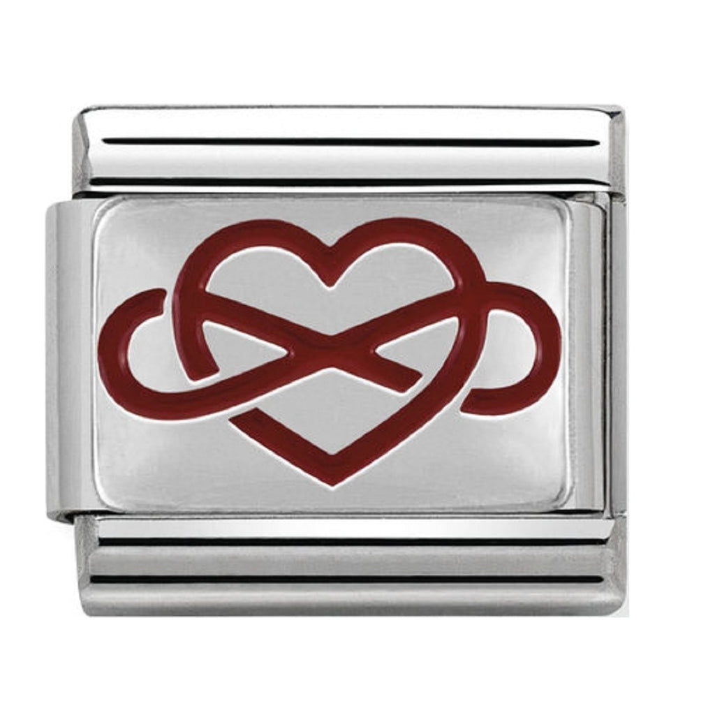 Nomination Charms Infinity Heart Silver and Enamel