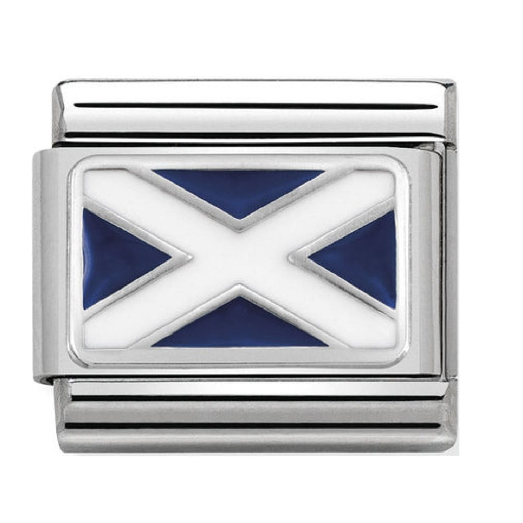 Nomination Charms Silver and Enamel Scottish Flag 330207-01