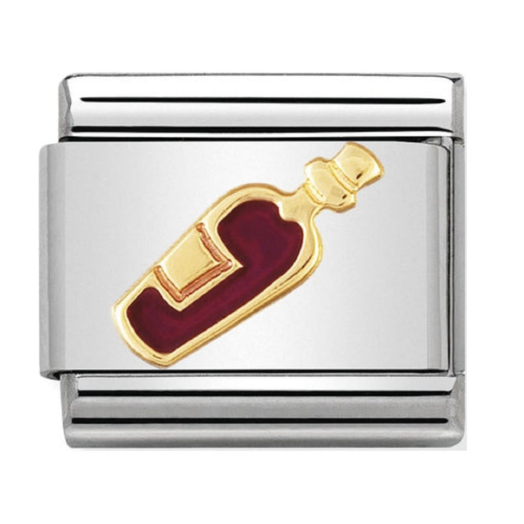 NOMINATION CHARMS 18CT GOLD AND ENAMEL RED WINE 030218-04