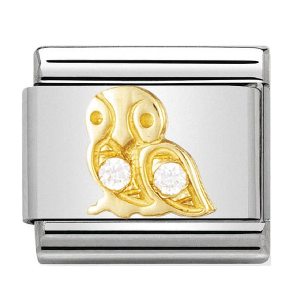 Nomination Charms Owl 18ct and Cz