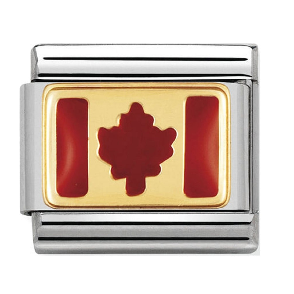 Nomination Charms 18ct and Enamel Canada Flag