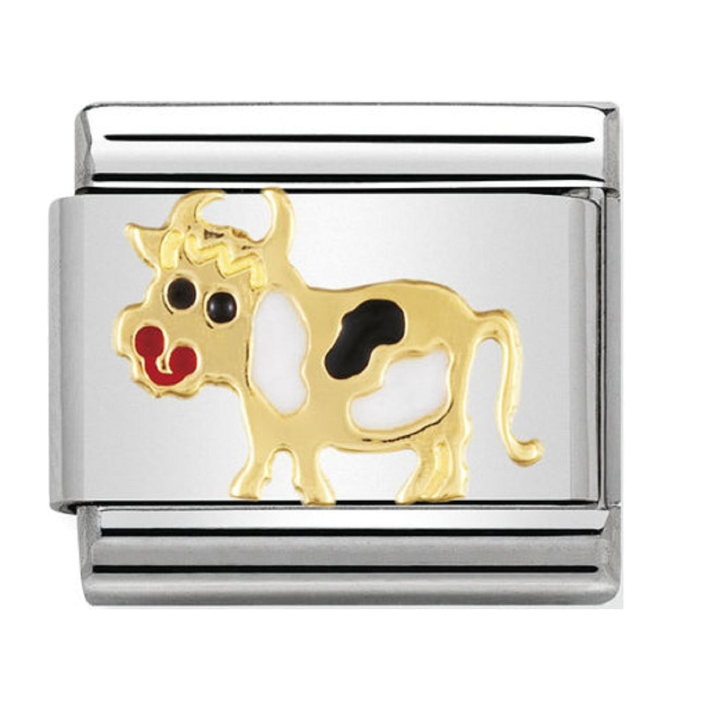 Nomination Charms 18ct and Enamel Cow