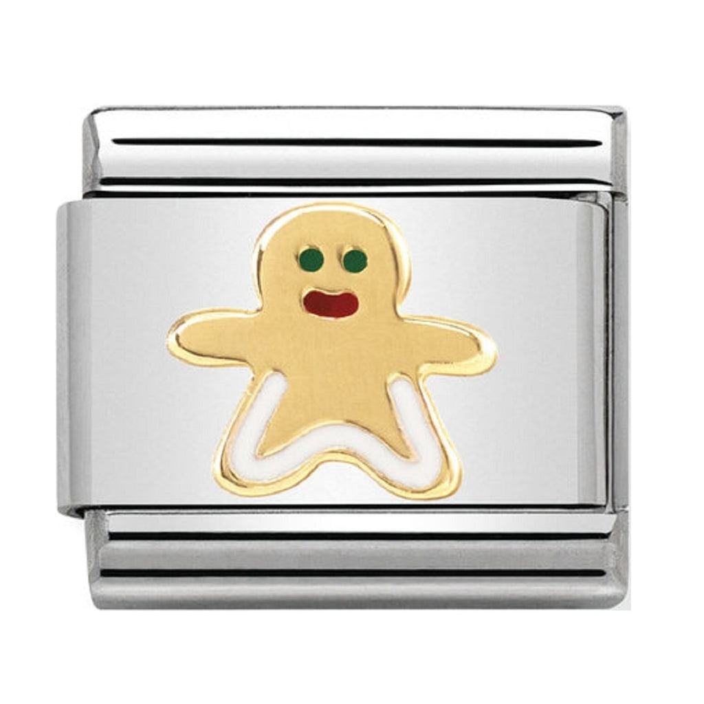 Nomination Charms 18ct and Enamel Gingerbread Man