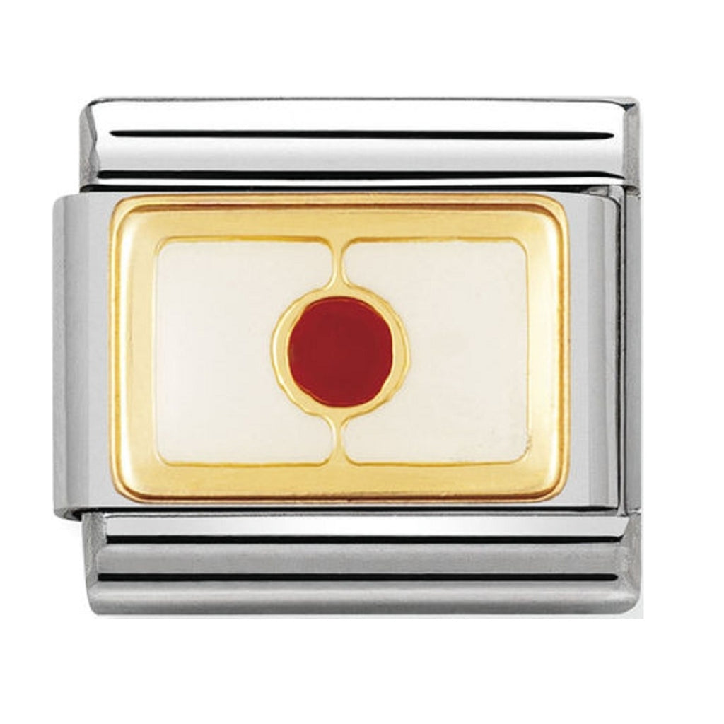 Nomination Charms 18ct and Enamel Japan Flag