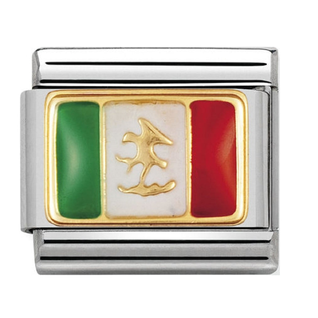 Nomination Charms 18ct and Enamel Mexico Flag