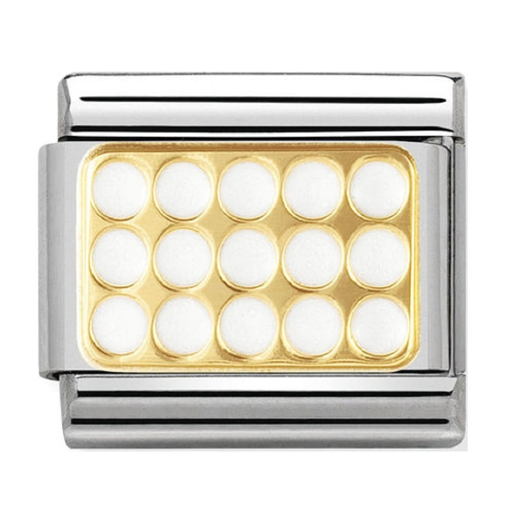 Nomination Charms 18ct Grill with White Enamel