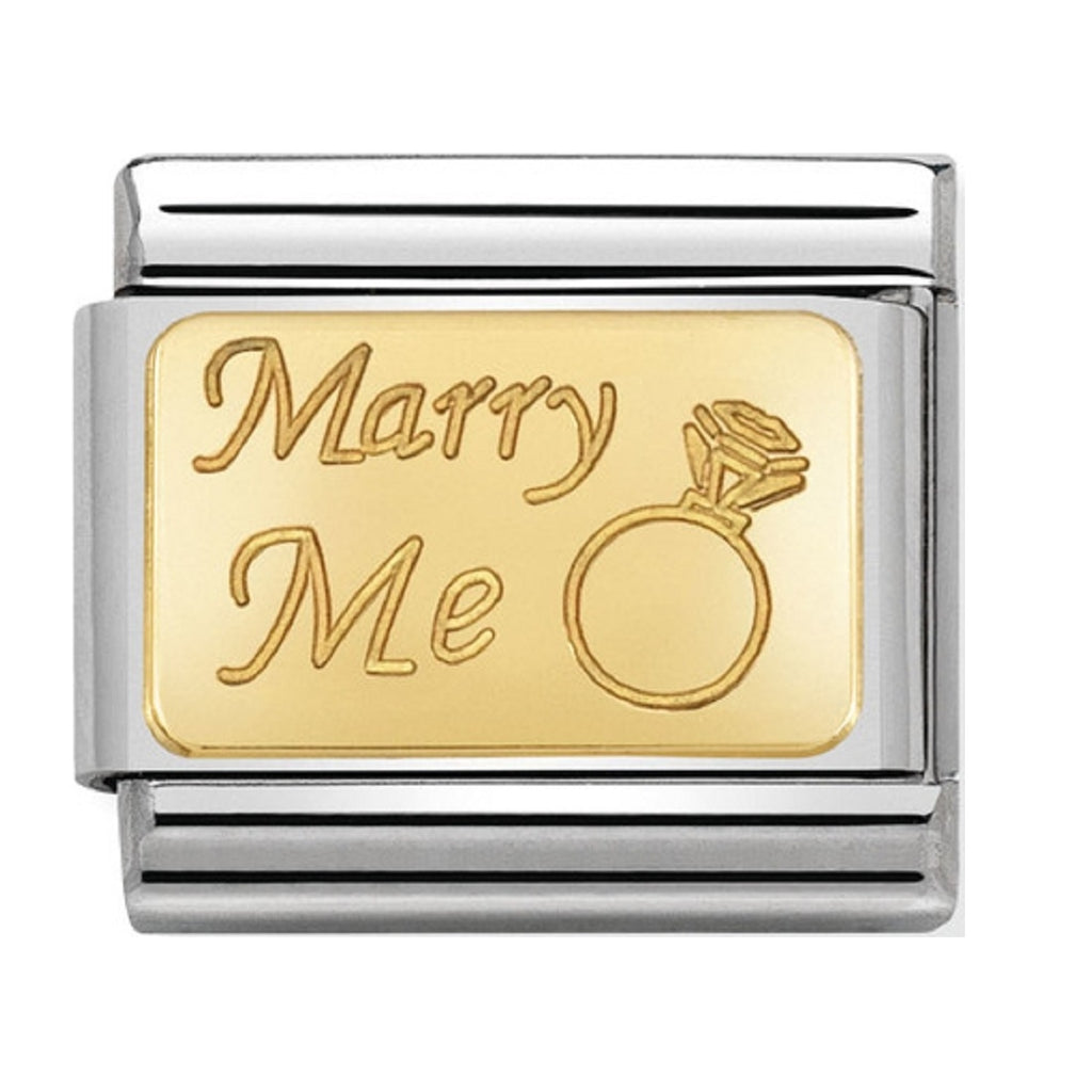 Nomination Link 18ct Gold Marry Me