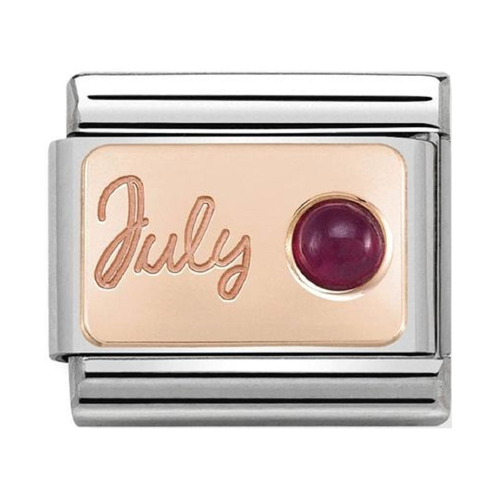 Nomination Rose Gold and Ruby July