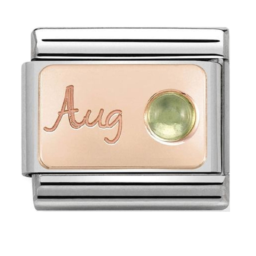 Nomination Rose Gold and Peridot August