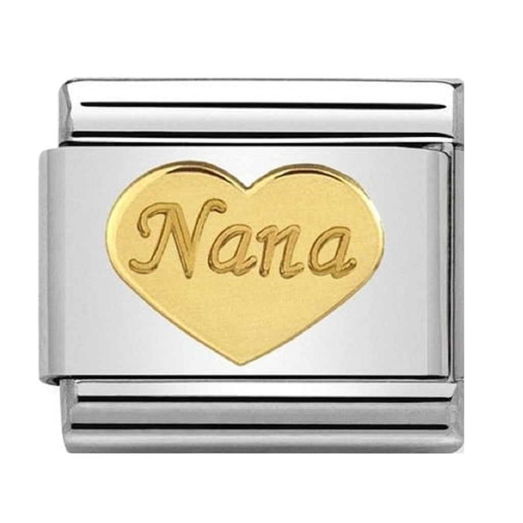 Nomination Link 18ct Gold Nana Heart