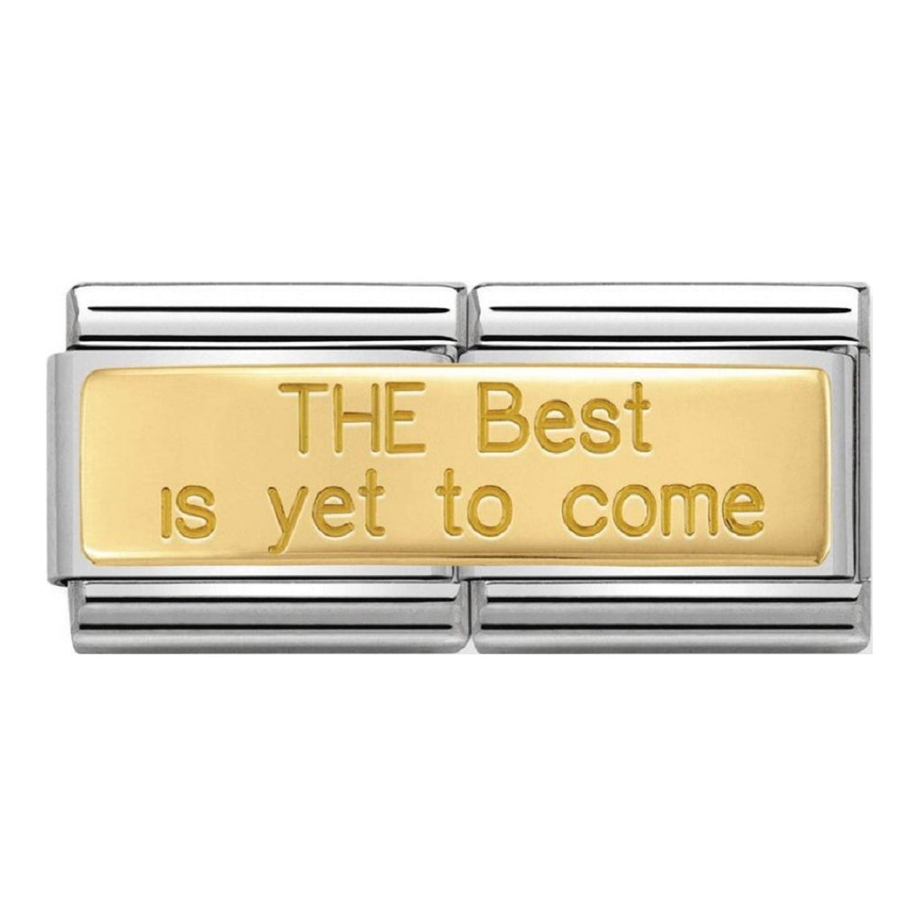 NOMINATION Charm Double 18ct Gold The Best Is Yet To Come