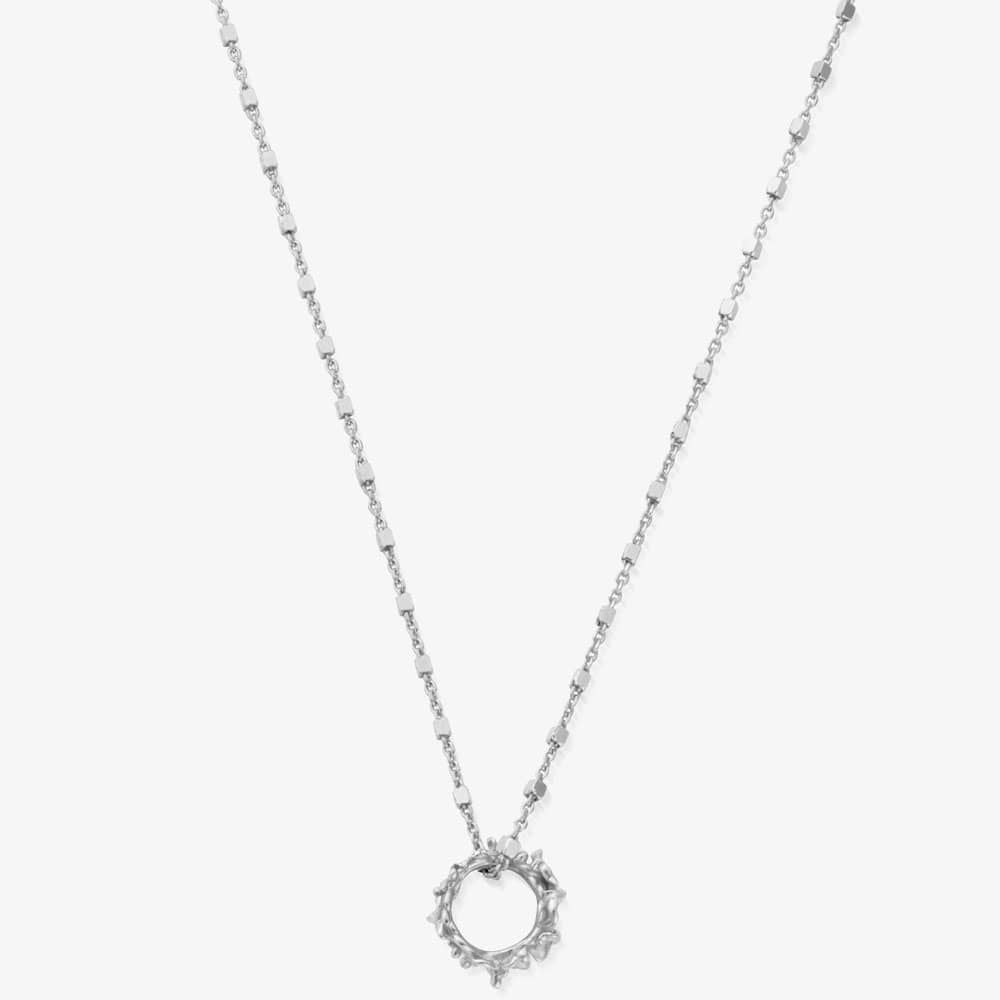 CHLOBO Wisteria Silver Open Circle Necklace the secret garden UK