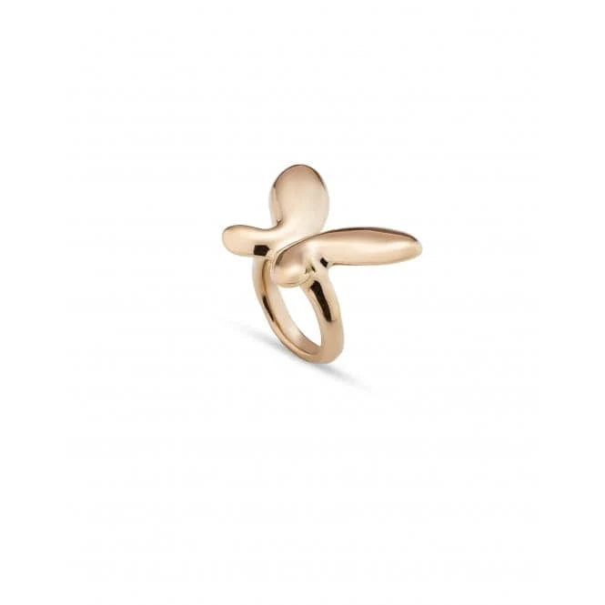 UNOde50 18K Gold Plated Butterfly Effect Ring The Secret Garden