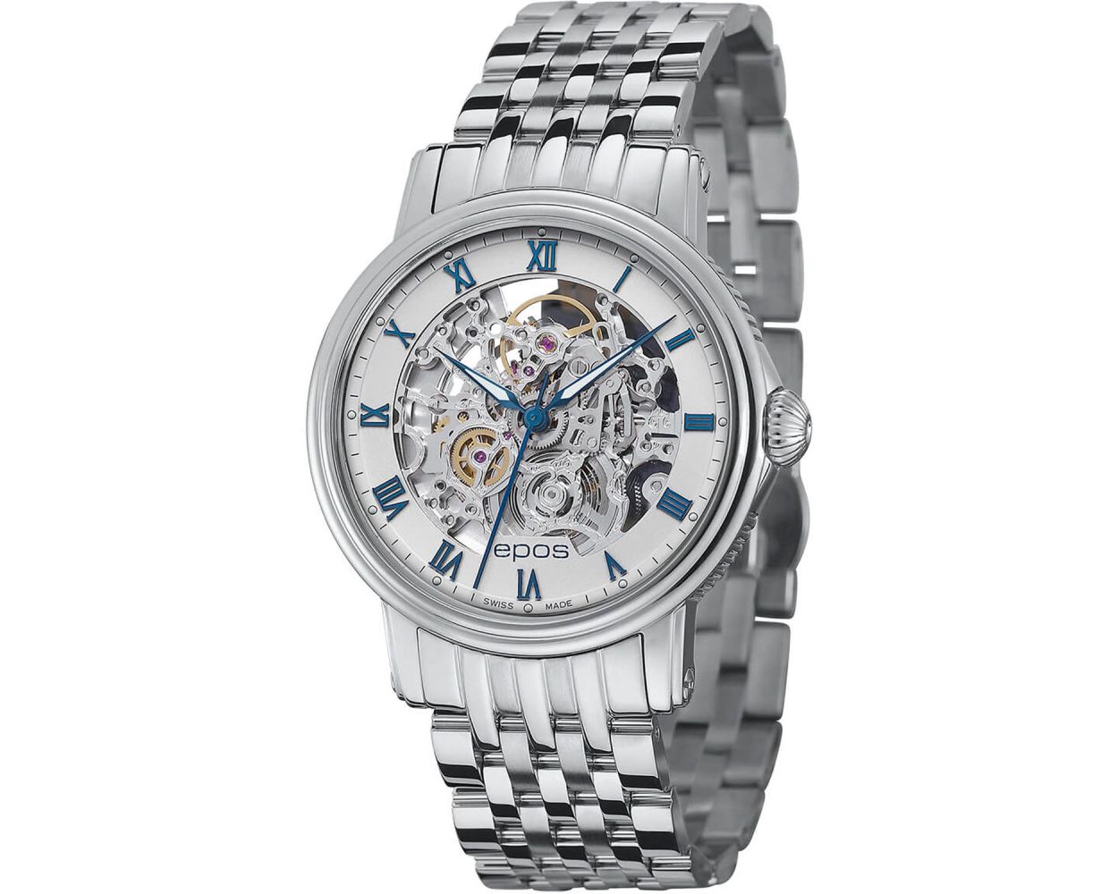 EPOS Timeless Sapphire Crystal Skeleton Automatic Watch – The
