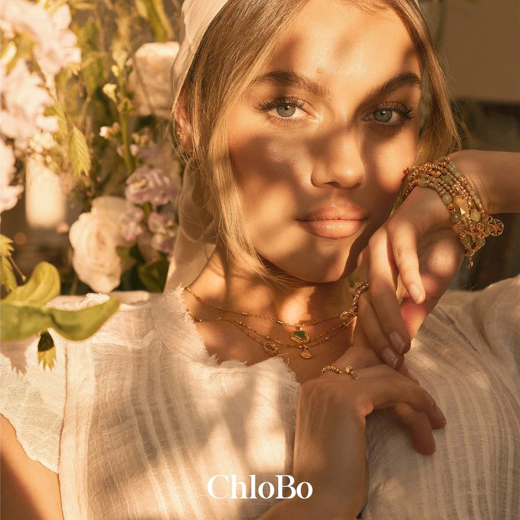 CHLOBO Gold Ruffle Huggie Hoop Earrings the secret garden UK