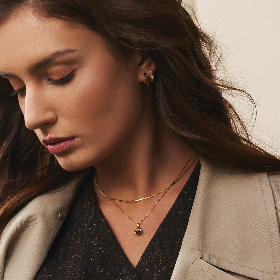 Ania Haie Gold Orb Link Drop Pendant Necklace