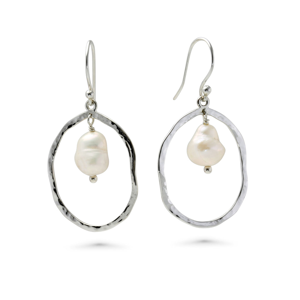 Banyan Teign Pearl Hoop Earrings the secret garden UK