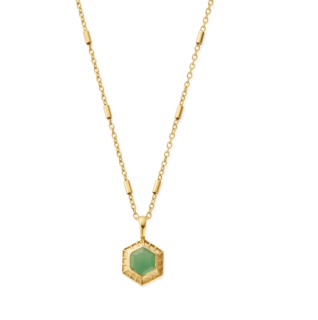 CHLOBO Gold Happiness Aventurine Necklace the secret garden UK