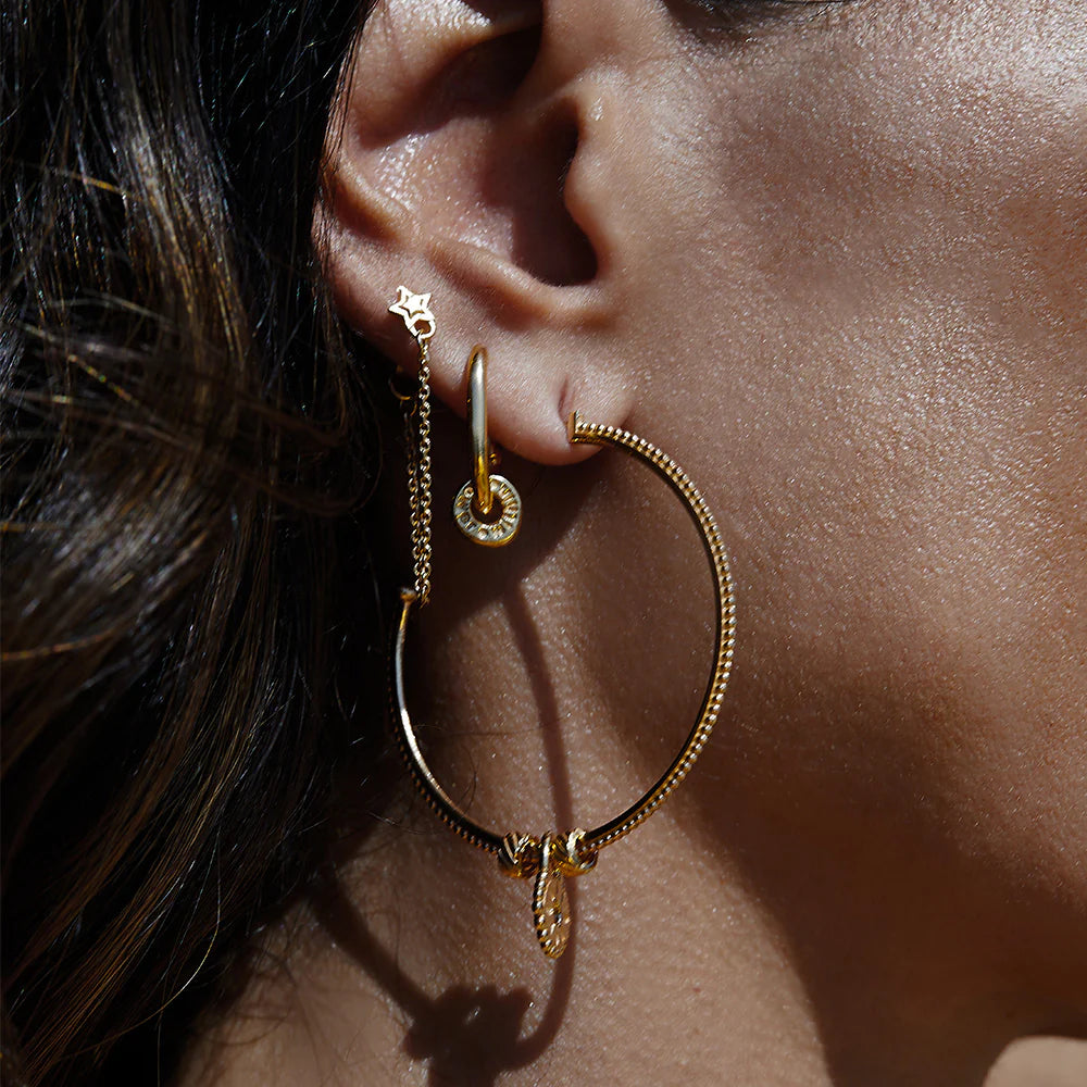 CHLOBO Gold Visionary Hoop Earrings the secret garden UK