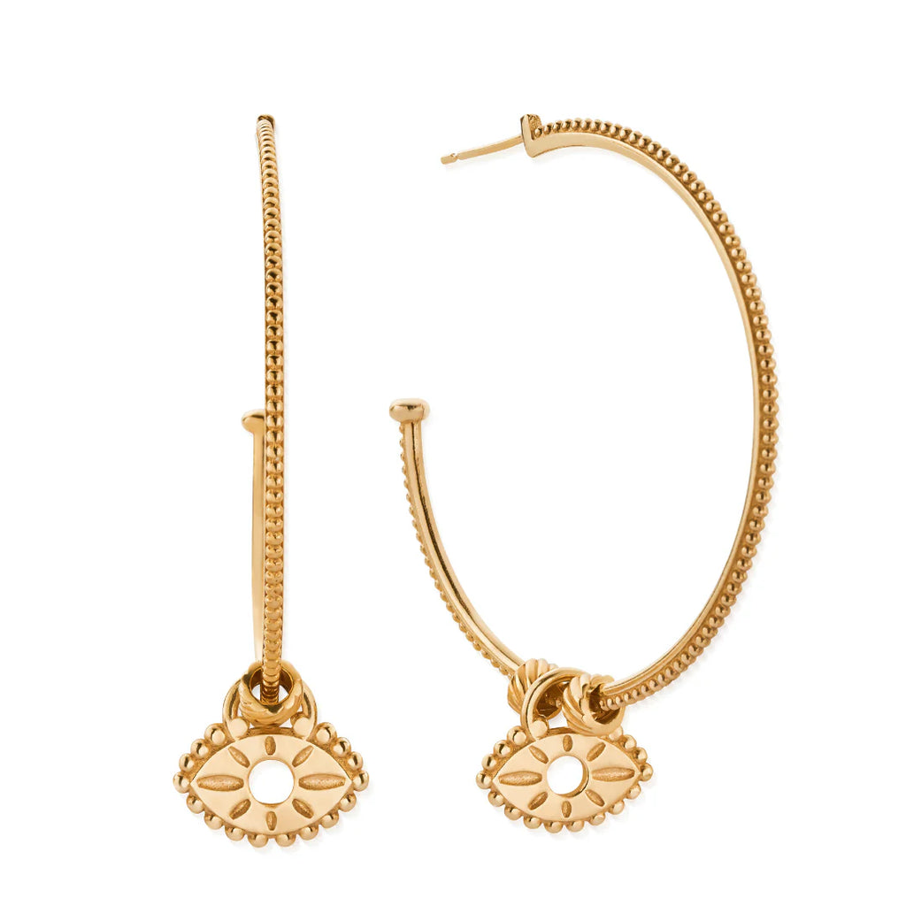 CHLOBO Gold Visionary Hoop Earrings the secret garden UK