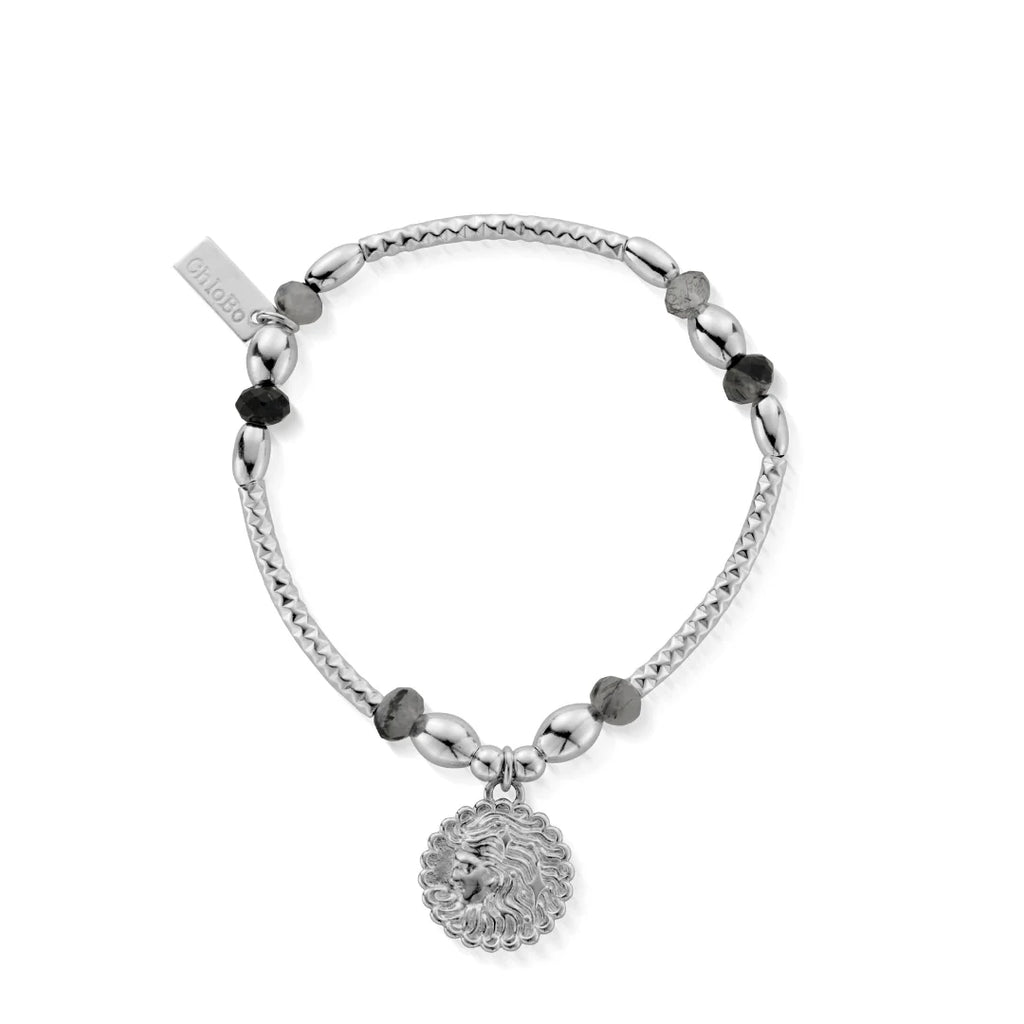 CHLOBO Silver Divine Goddess Black Quartz Bracelet the secret garden UK