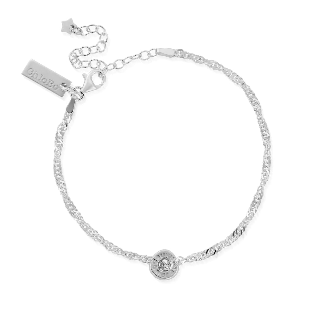 CHLOBO Silver Twisted Rope Power Within Chain Bracelet the secret garden UK