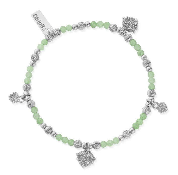 CHLOBO Silver Forever Blooming Aventurine Bracelet the secret garden UK