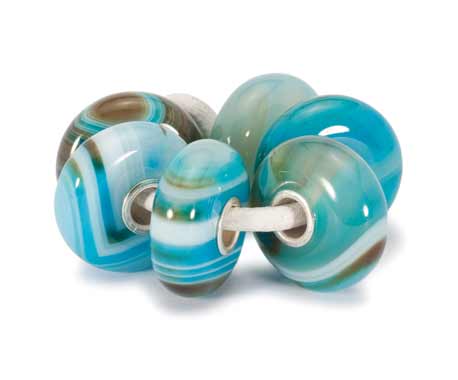 Trollbeads Turquoise Striped Agate Kit