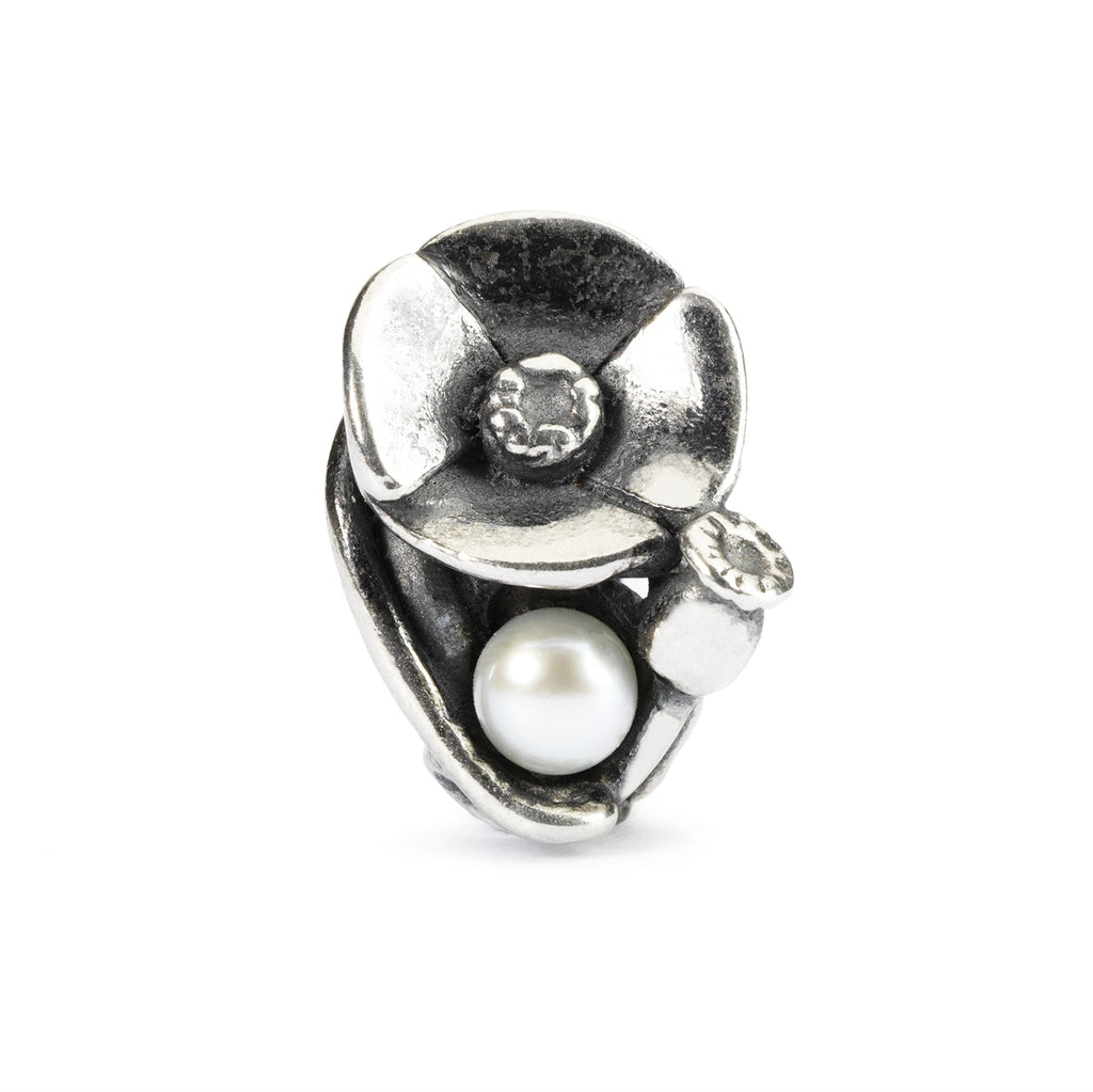 Trollbeads SILVER Poppies of August TAGBE-00034