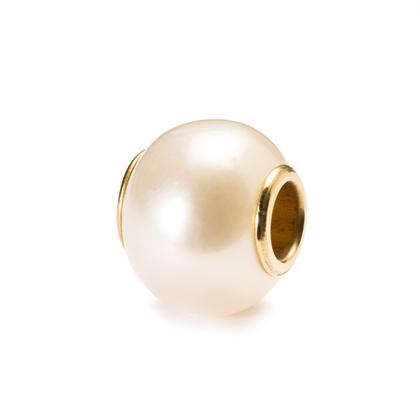 Trollbeads Charm Pearl with Gold