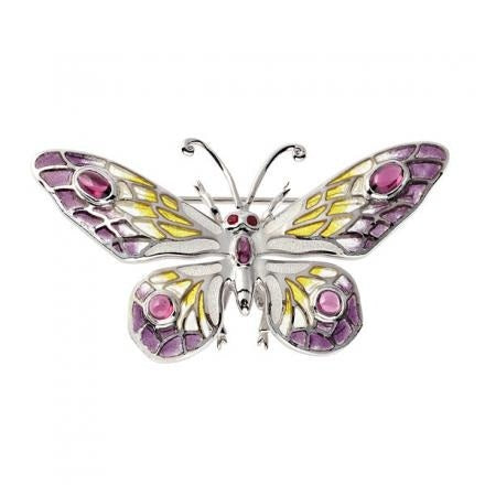 Nicole Barr Ruby Butterfly Brooch 