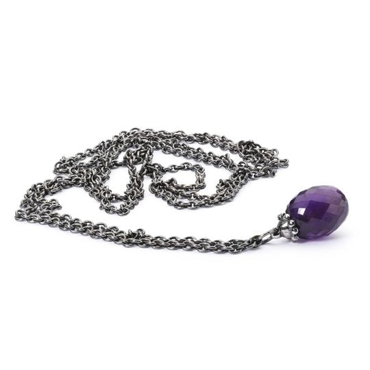 Trollbeads Fantasy Necklace with Amethyst 80cm