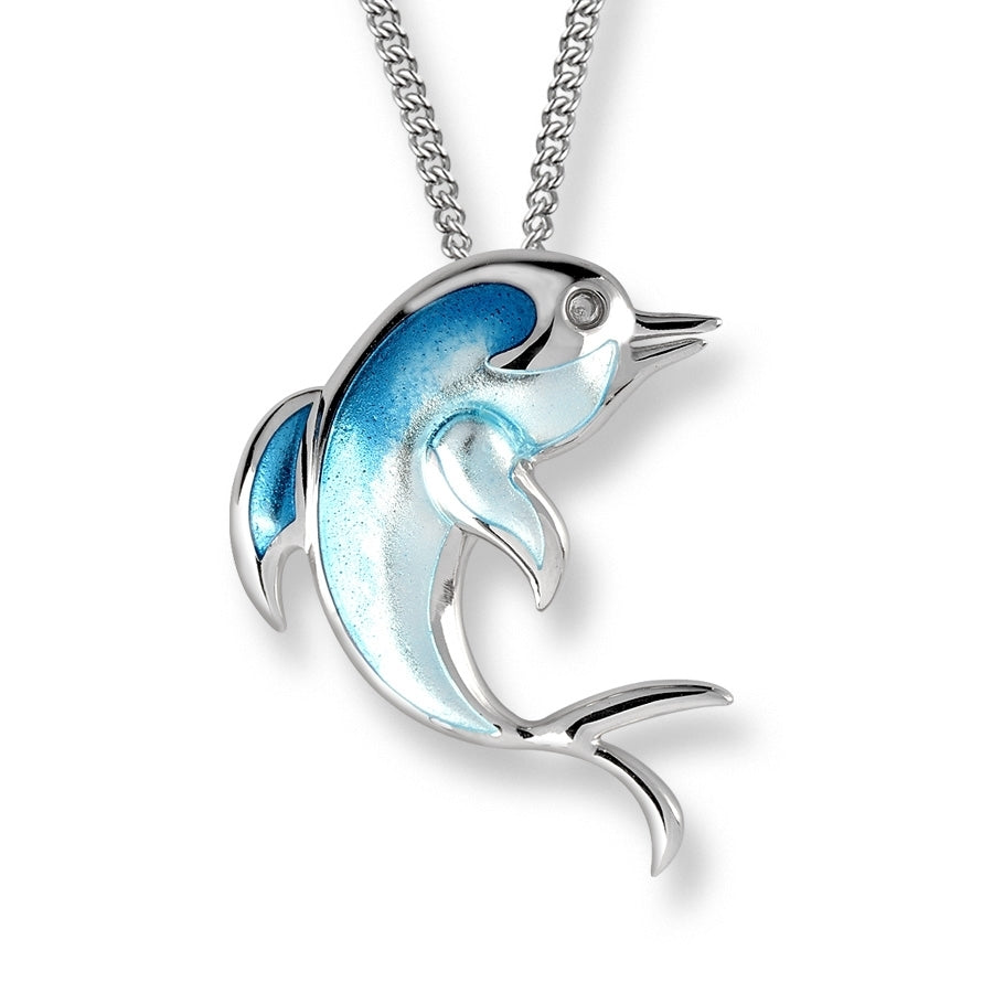 Nicole Barr Necklace Blue Dolphin