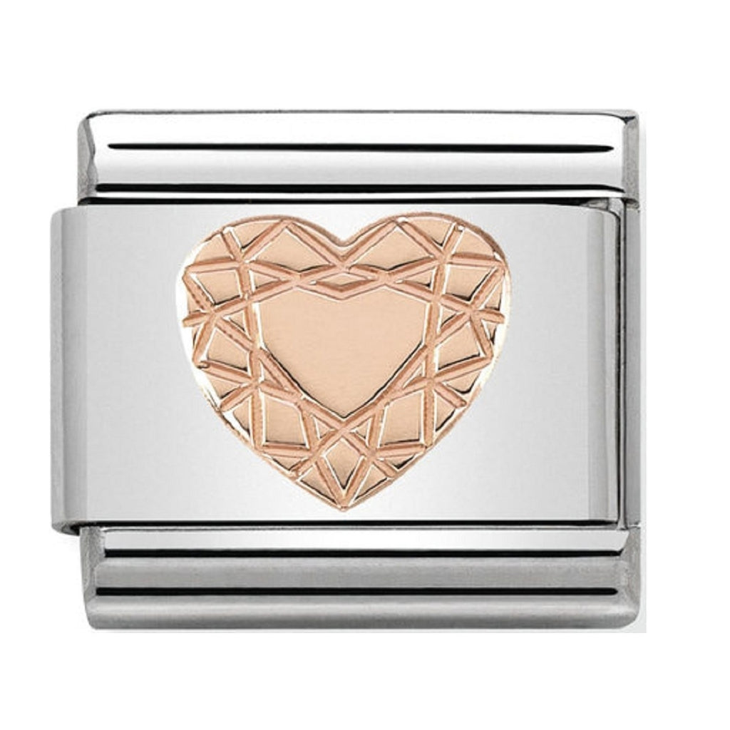 Nomination Charms Rose Gold Diamond Heart 430104-19