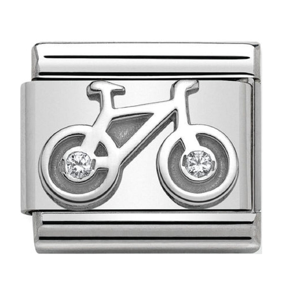 Nomination Charms Silver Bicycle with CZ