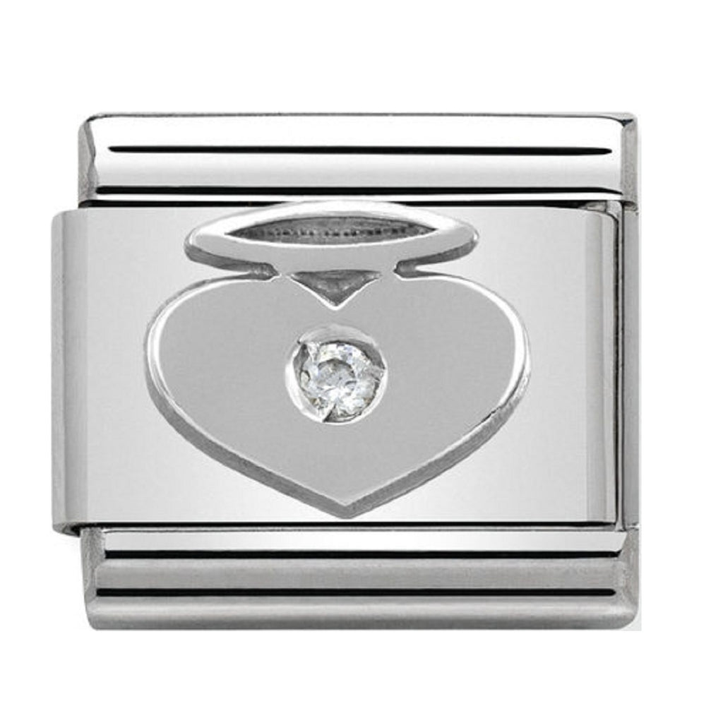 Nomination Charms Angel Heart CZ Silver