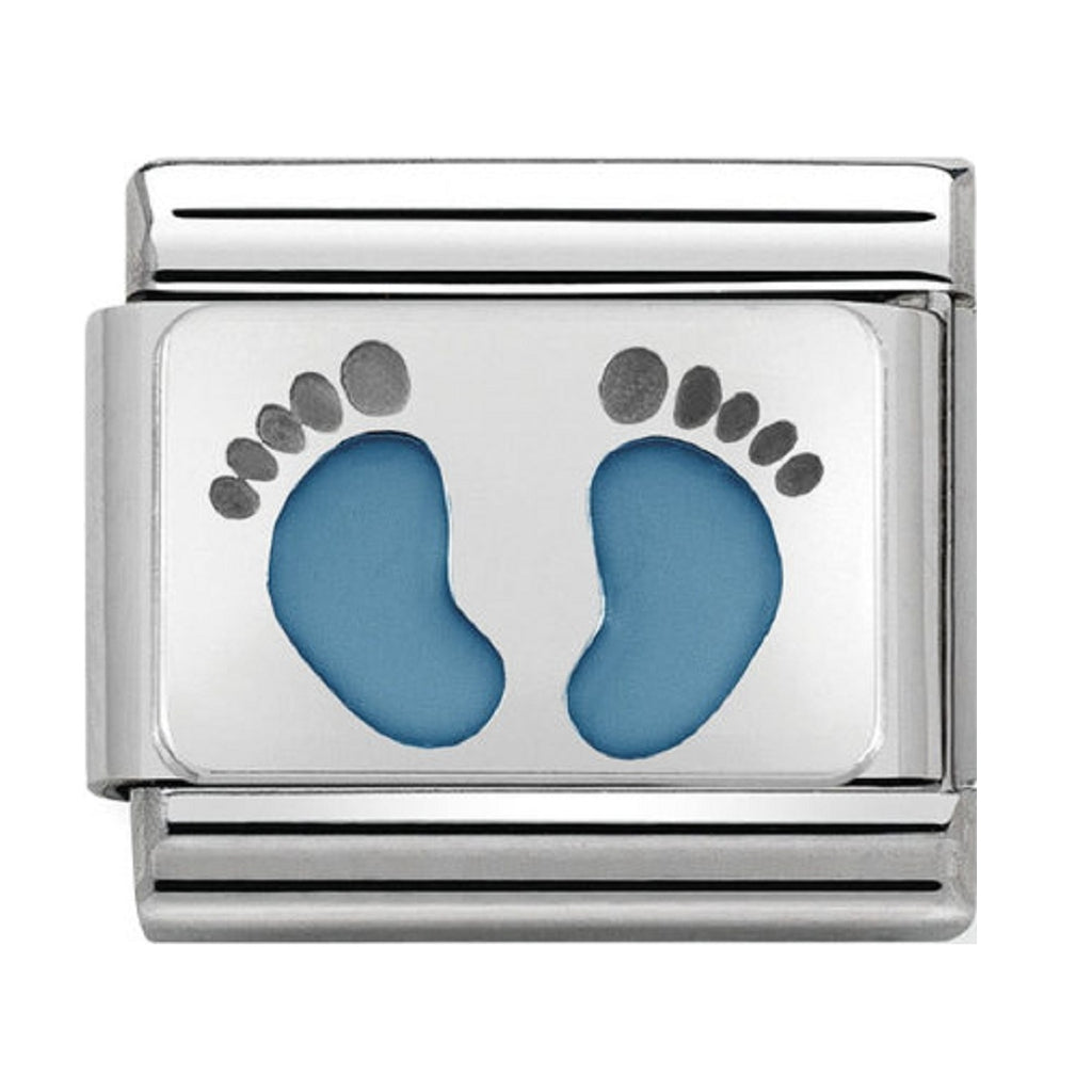 Nomination Charms Baby Foot Print Blue 330208-15