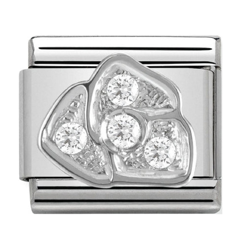 Nomination Charms CZ Rose Silver Shine