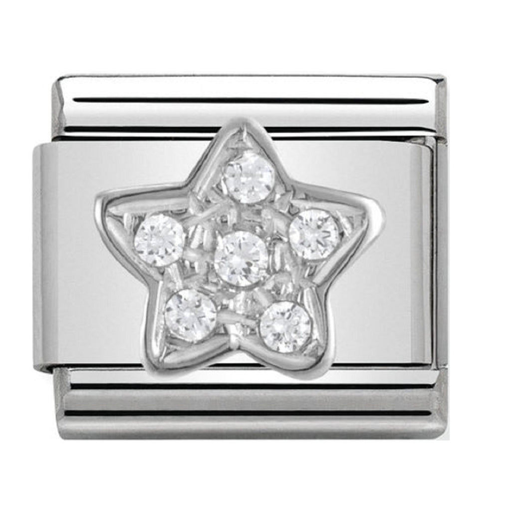 Nomination Charms CZ Star Silver Shine