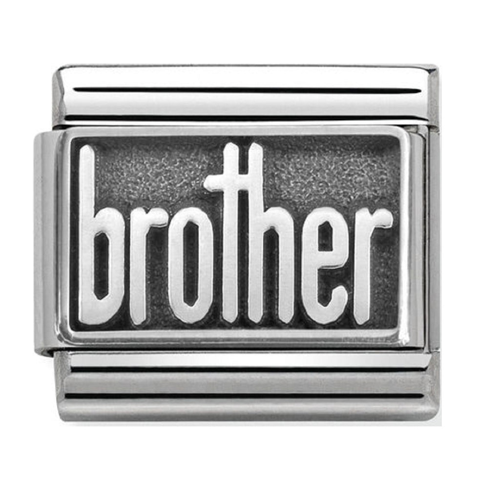 Nomination Charms Oxidized Silver Brother