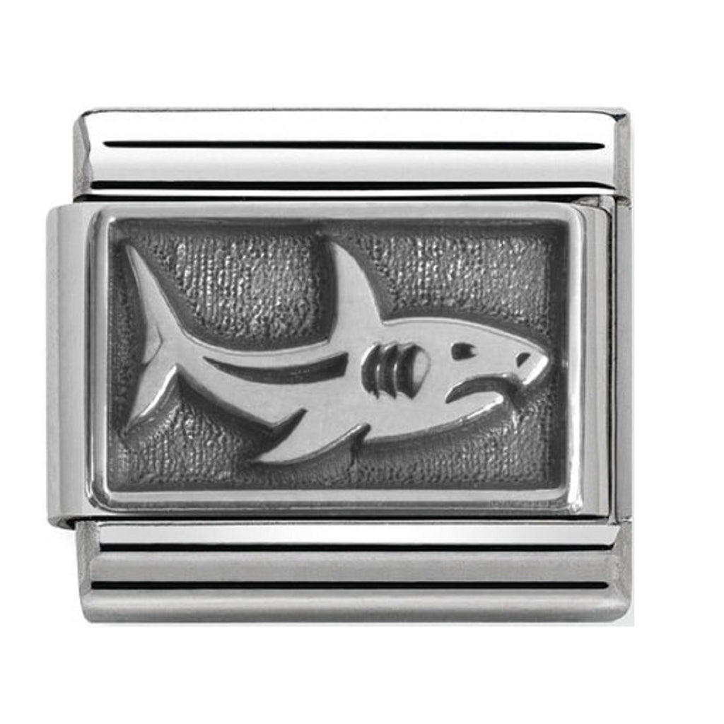 Nomination Charms Oxidized Silver Shark