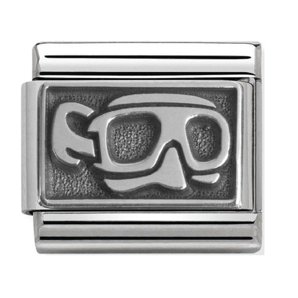 Nomination Charms Oxidized Silver Snorkel