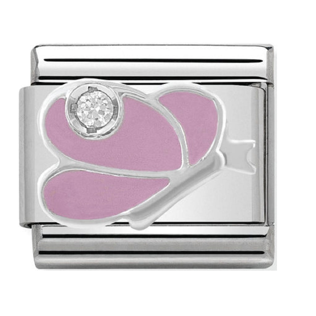 Nomination Charms Pink Butterfly Silver Shine