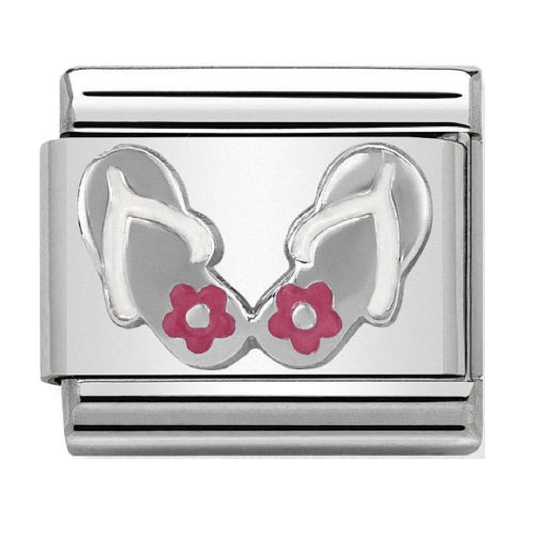 NOMINATION Link Silver and Enamel FlipFlops - Main Image