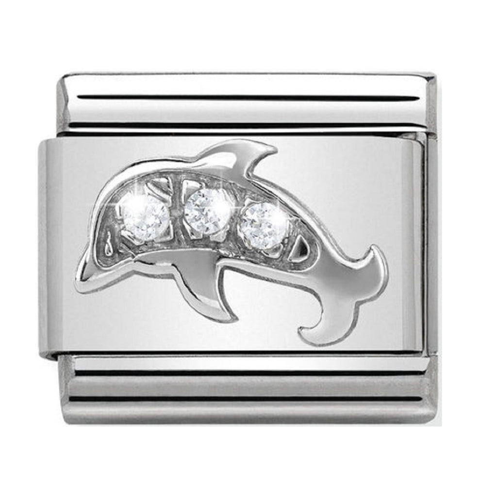 Nomination Charms Silver with cz Dolphin