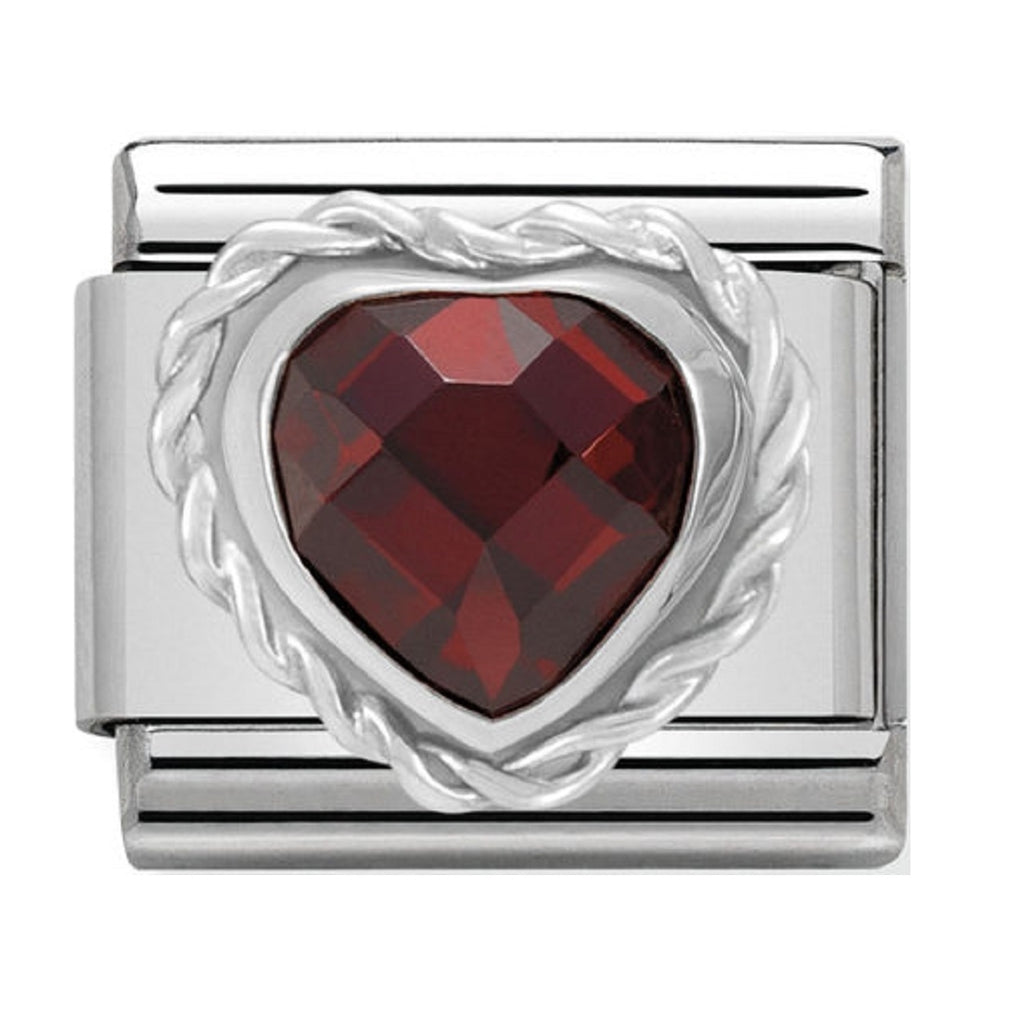 Nomination Silver Shine  CZ Red Heart Charms 330603-005