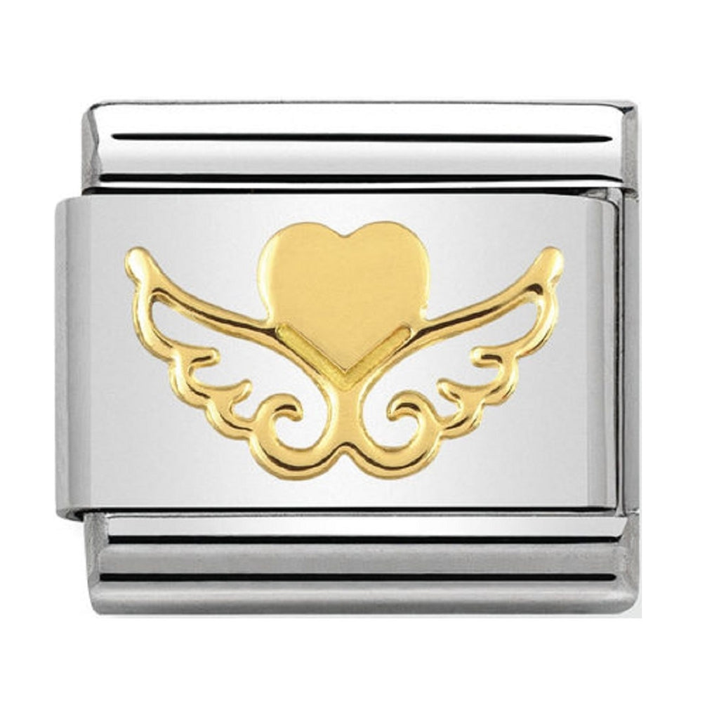 Nomination Charms 18ct Gold Angel Heart with Wings 030116-20