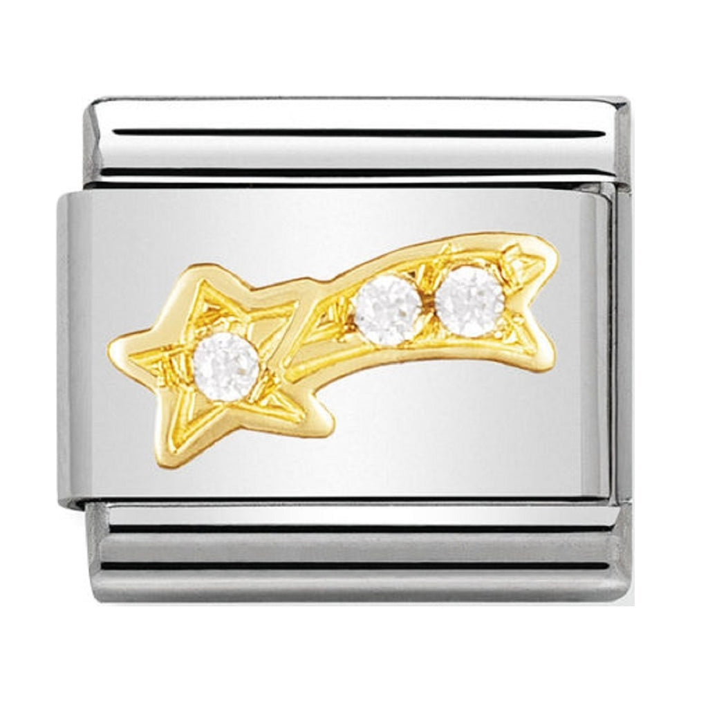 Nomination Charms 18ct and CZ Shooting Star