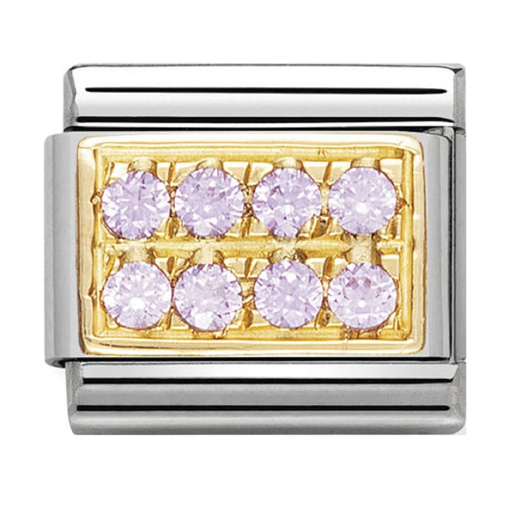 Nomination Charms 18ct and Pink CZ Pave